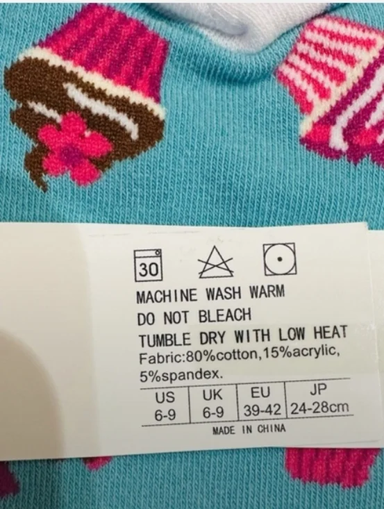 Cupcake 🧁 Print Socks 🩵🩷 - Picture 2 of 3